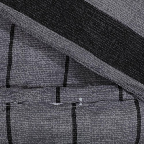 Sengetøjssæt 135x200 cm - 100 % bomuld, mørkegrå