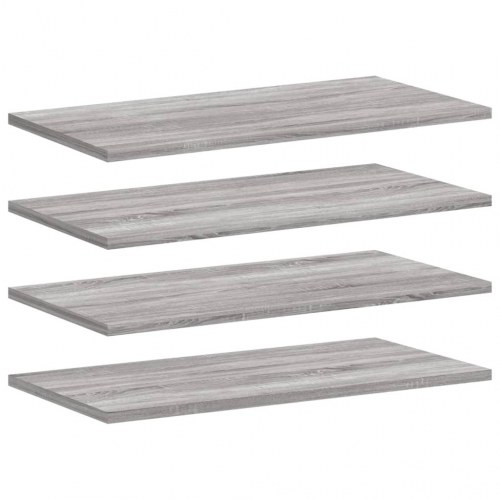 Væghylder 4 stk. - 60×20×1,5 cm i konstrueret træ, grå sonoma-eg