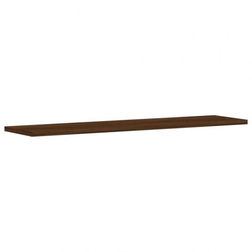 Væghylder 4 stk. 80x20x1,5 cm konstrueret træ brunt egetræ