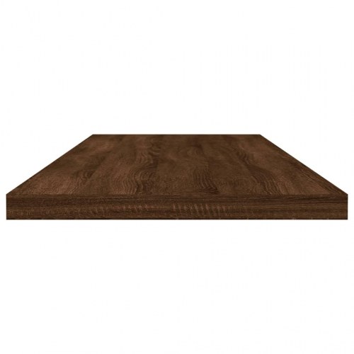 Væghylder 4 stk. 80x20x1,5 cm konstrueret træ brunt egetræ