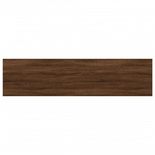 Væghylder 4 stk. 80x20x1,5 cm konstrueret træ brunt egetræ