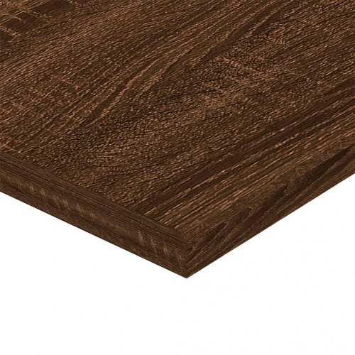 Væghylder 4 stk. 80x20x1,5 cm konstrueret træ brunt egetræ