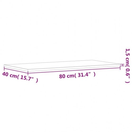 Væghylder - 4 stk. 80×30×1,5 cm i konstrueret træ, røget egetræ