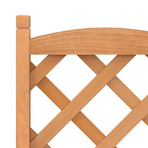 Plantekasse med espalier og hjul massivt fyrretræ brun