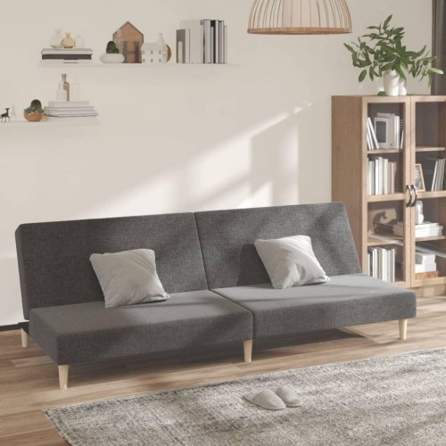 2-personers sovesofa i stof - lysegrå