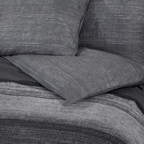 Sengetøj 140 × 200 cm i 100 % bomuld - mørkegrå