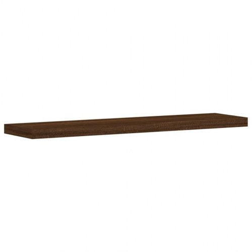 Væghylder 4 stk. 40x10x1,5 cm konstrueret træ brunt egetræ