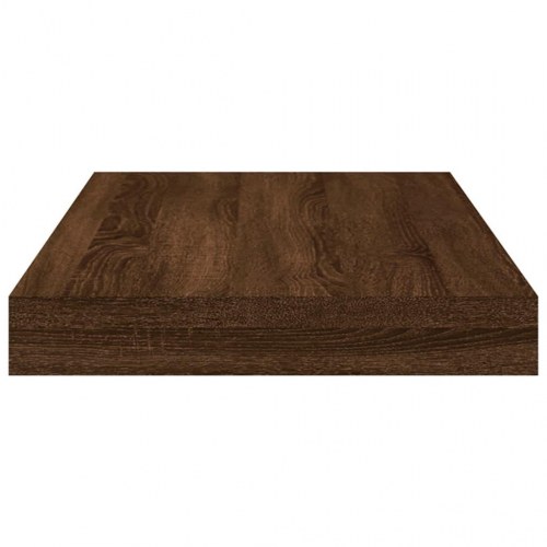 Væghylder 4 stk. 40x10x1,5 cm konstrueret træ brunt egetræ