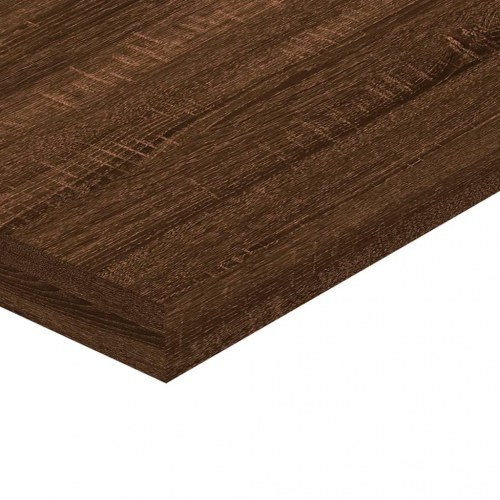 Væghylder 4 stk. 40x10x1,5 cm konstrueret træ brunt egetræ