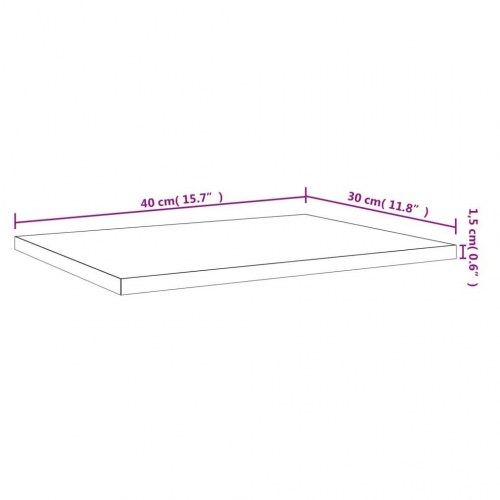 Væghylder 4 stk. 40×30×1,5 cm i konstrueret træ - grå sonoma-eg