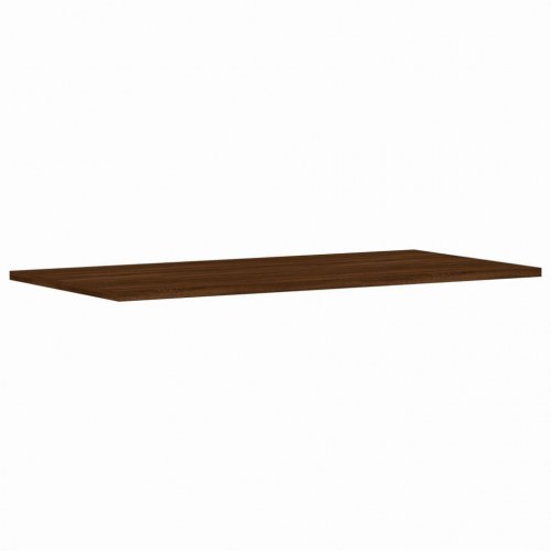 Væghylder 4 stk. 80x30x1,5 cm konstrueret træ brunt egetræ