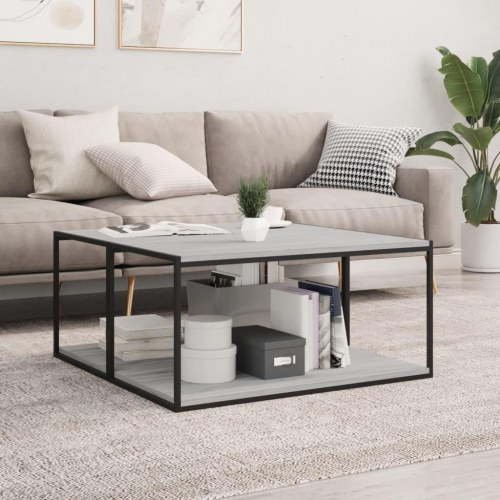 Væghylder 4 stk. - 80×30×1,5 cm i konstrueret træ, grå sonoma-eg