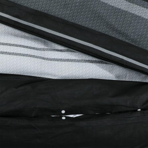 Sengetøjssæt 135×200 cm - 100 % bomuld, sort/hvid