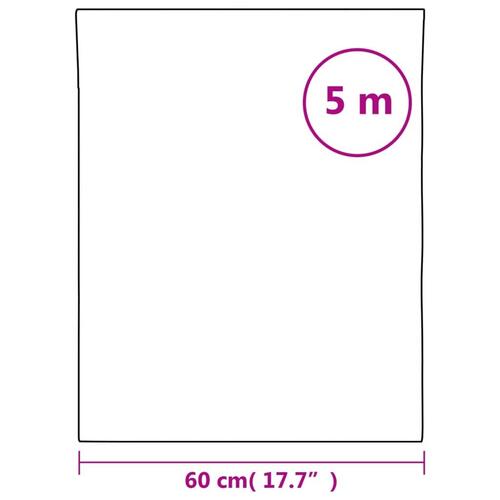 Vinduesfolie 60x500 cm PVC matteret hvid