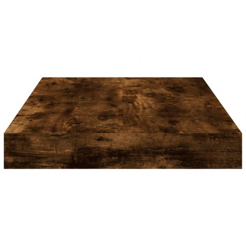 Væghylder 4 stk. - 40×10×1,5 cm i konstrueret træ, røget egetræ