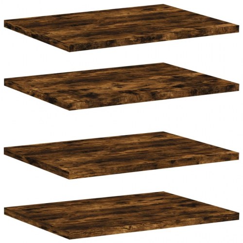Væghylder 4 stk. 40×30×1,5 cm i konstrueret træ - røget egetræslook
