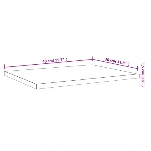 Væghylder 4 stk. 40×30×1,5 cm i konstrueret træ - røget egetræslook