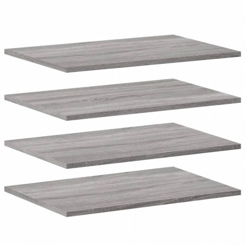 Væghylder 4 stk. 60×40×1,5 cm i konstrueret træ - grå sonoma-eg