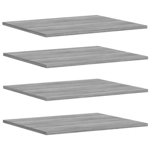Væghylder 4 stk. 60x50x1,5 cm konstrueret træ grå sonoma-eg