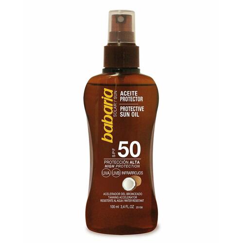 Babaria Sololie SPF 50 Spray - kokos, vandafvisende