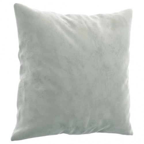 2-personers sofa i velour med pyntepuder 120 cm - lysegrå