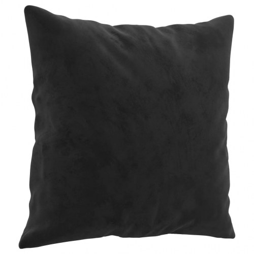 2-personers sofa i velour med pyntepuder - sort, sædebredde 120 cm