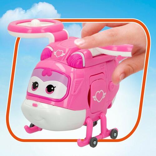 Super robot der kan ændres Super Wings Dizzy Helikopter 10,5 x 13,5 x 14,5 cm Pink (6 enheder)
