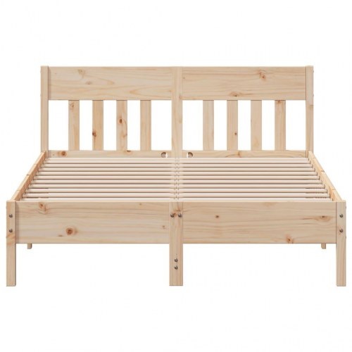 Sengeramme i massivt fyrretræ 140 x 190 cm - natur