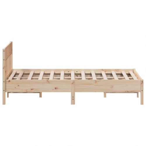 Sengeramme i massivt fyrretræ 140 x 190 cm - natur