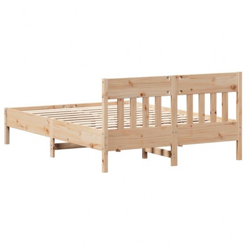 Sengeramme i massivt fyrretræ 140 x 190 cm - natur