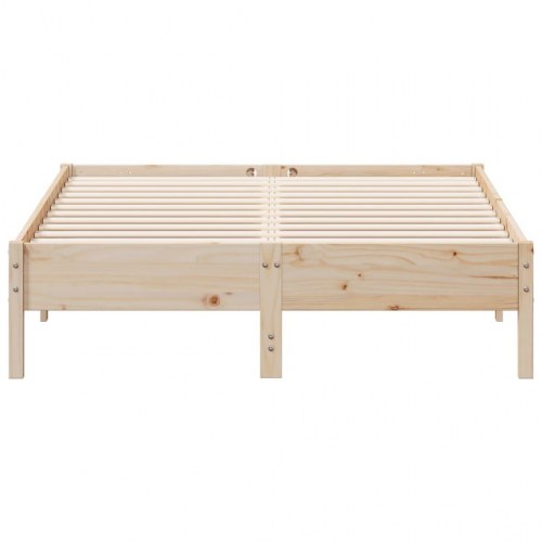 Sengeramme naturfarvet 120 x 190 cm - massivt fyrretræ