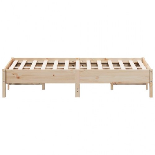 Sengeramme naturfarvet 120 x 190 cm - massivt fyrretræ