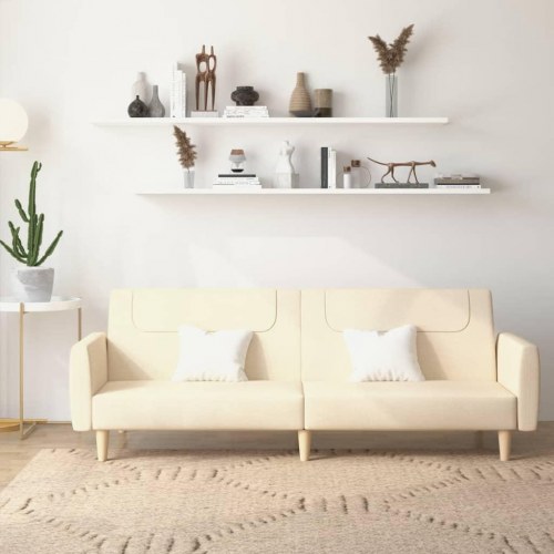 2-personers sovesofa i stof - cremefarvet