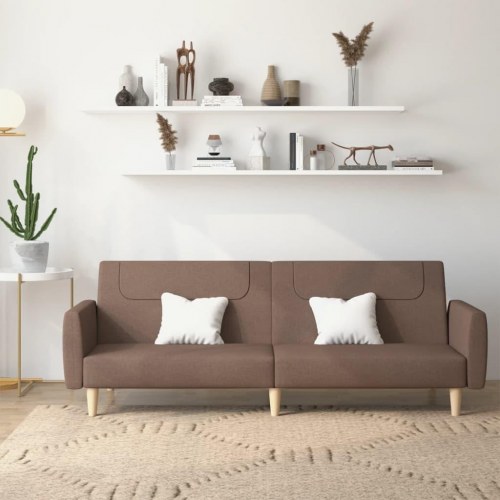 2-personers sovesofa i stof - gråbrun, udslåelig daybed
