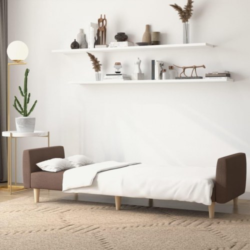 2-personers sovesofa i stof - gråbrun, udslåelig daybed
