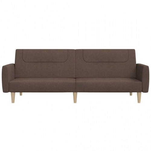 2-personers sovesofa i stof - gråbrun, udslåelig daybed
