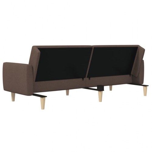 2-personers sovesofa i stof - gråbrun, udslåelig daybed