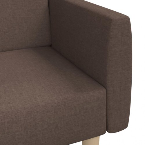 2-personers sovesofa i stof - gråbrun, udslåelig daybed