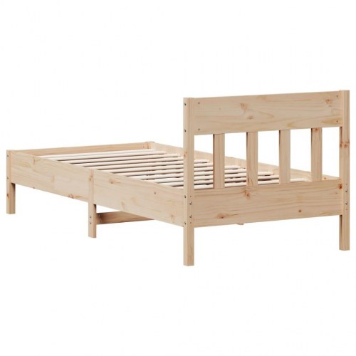 Sengeramme uden madras 100x200 cm massivt fyrretræ