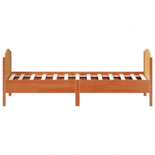 Sengeramme 100x200 cm i massivt fyrretræ - gyldenbrun