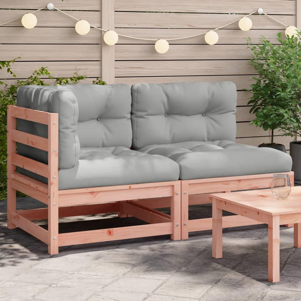 2 Personers Havesofa Med Hynder Massivt Douglasgran