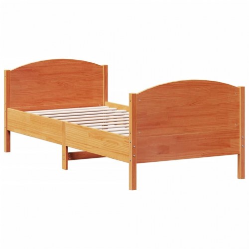 Sengeramme 90x200 cm i massivt fyrretræ - gyldenbrun