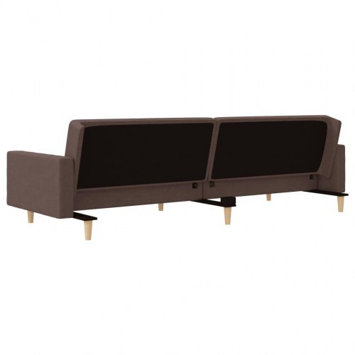 2-personers sovesofa med 2 puder - stof, gråbrun