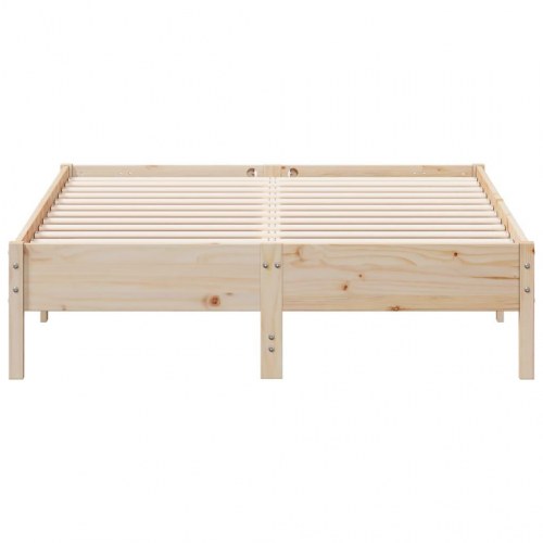 Sengeramme naturfarvet 140 x 190 cm i massivt fyrretræ