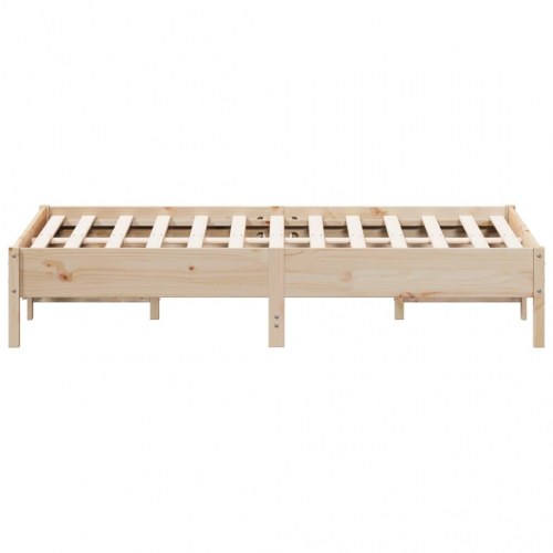 Sengeramme naturfarvet 140 x 190 cm i massivt fyrretræ