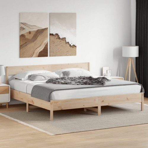 Sengeramme i massivt fyrretræ 200 x 200 cm - uden madras