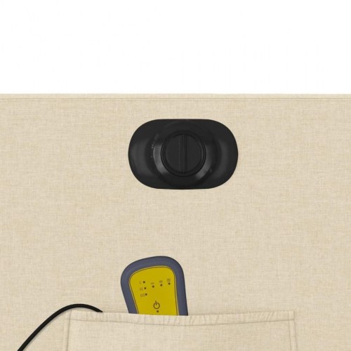 Eldrevet massagestol stof cremefarvet