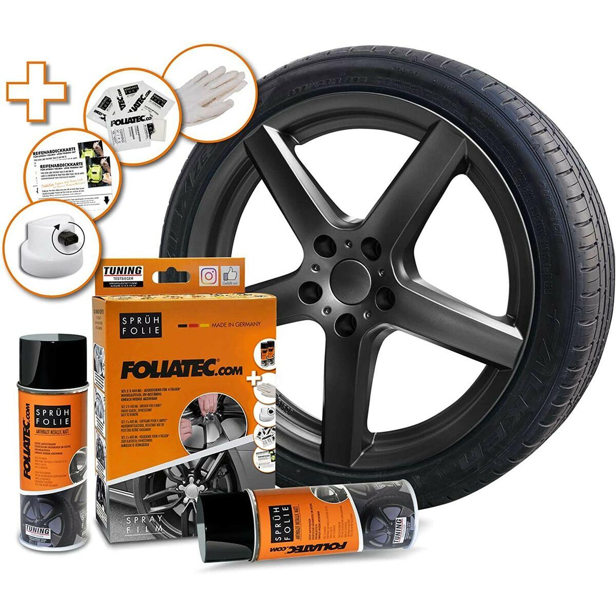 Flydende gummi til biler Foliatec Antracit metal 2 x 400 ml