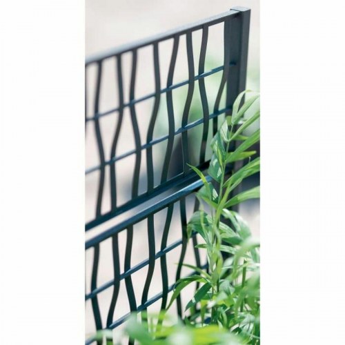 Starwax Jardín Ethica plantekasse med espalier - sort rektangulær 80 cm