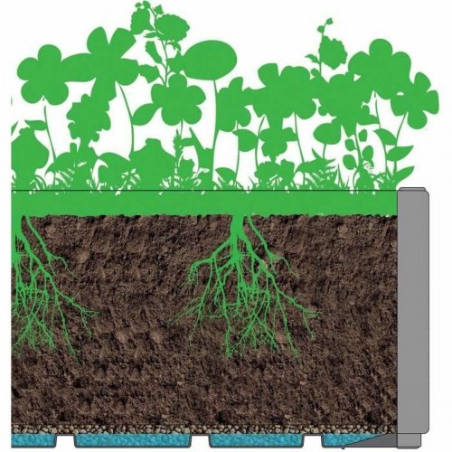 Starwax Jardín Ethica plantekasse med espalier - sort rektangulær 80 cm